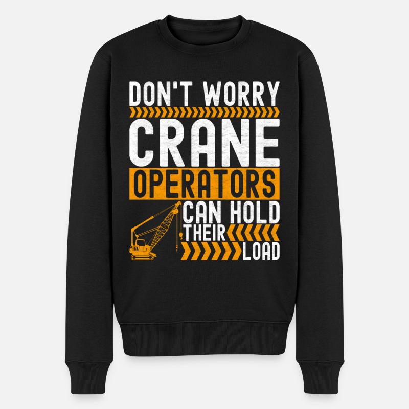 Kranführer Kranfahrer - Männer Premium Bio Pullover - Schwarz