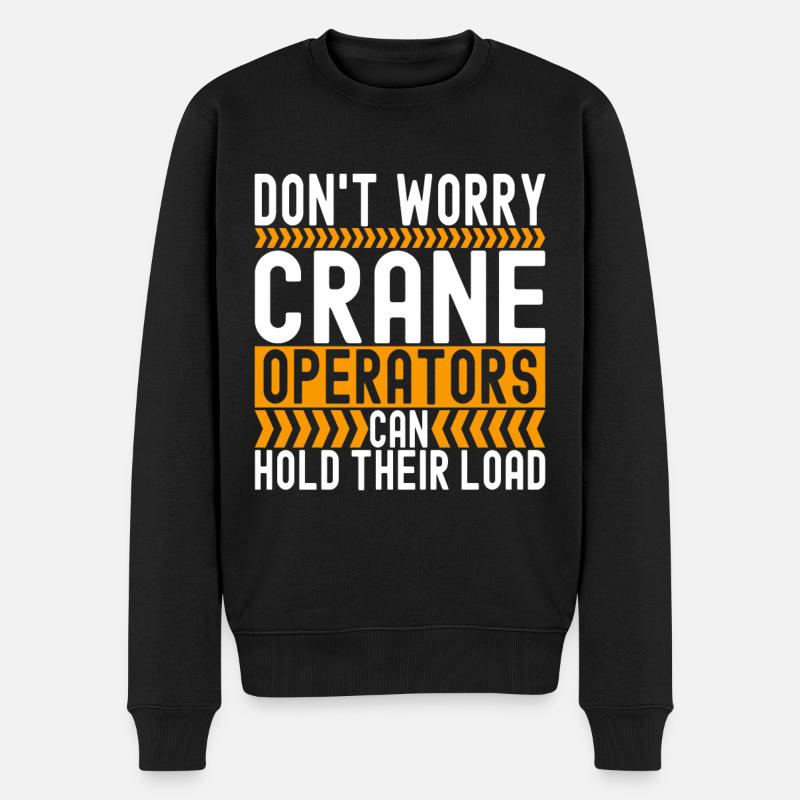 Kranführer Kranfahrer - Männer Premium Bio Pullover - Schwarz