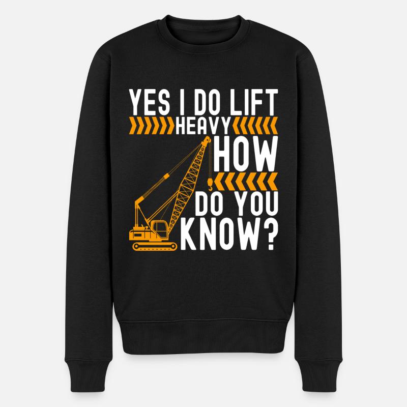 Kranführer Kranfahrer - Männer Premium Bio Pullover - Schwarz