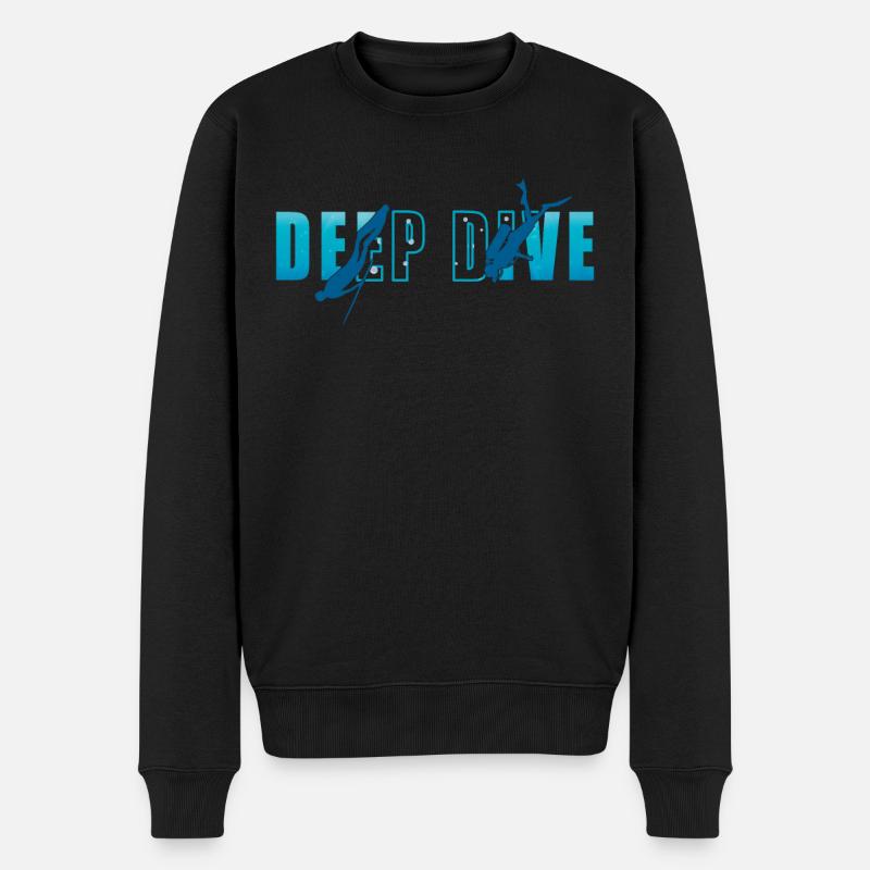 Plongée profonde Freedive DeepDive - Pull Premium bio Homme - noir
