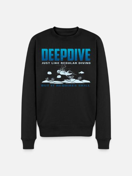 Plongée profonde Freedive DeepDive - Pull Premium bio Homme - noir