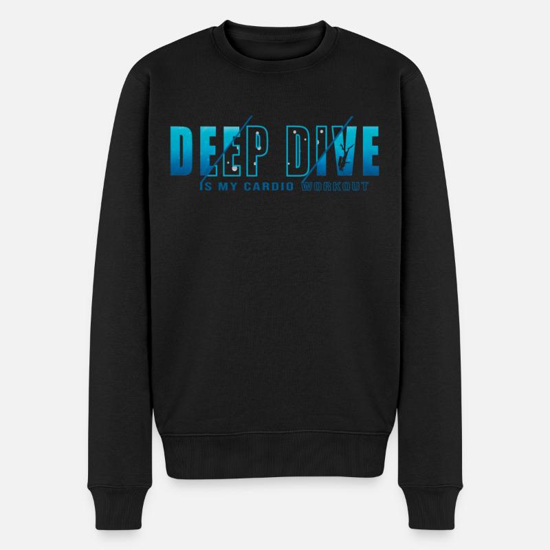 Deep Diving Freedive DeepDive - Men's Premium Organic Jumper - black