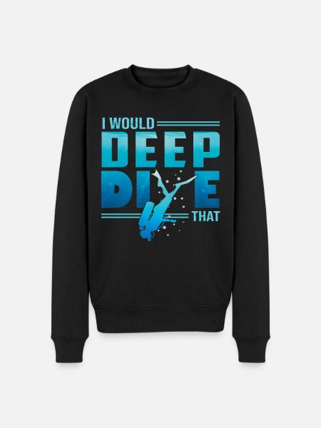 Deep Diving Freedive DeepDive - Men's Premium Organic Jumper - black