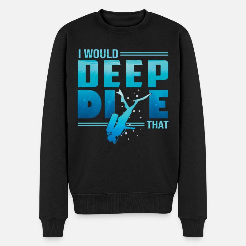 Plongée profonde Freedive DeepDive - Pull Premium bio Homme - noir