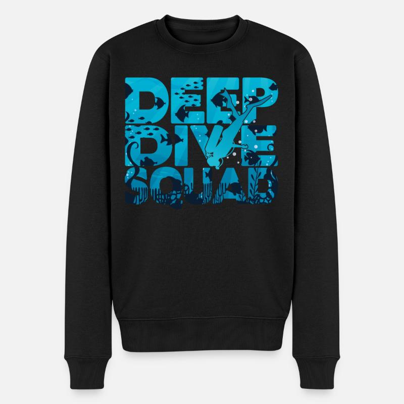 Deep Diving Freedive DeepDive - Men's Premium Organic Jumper - black