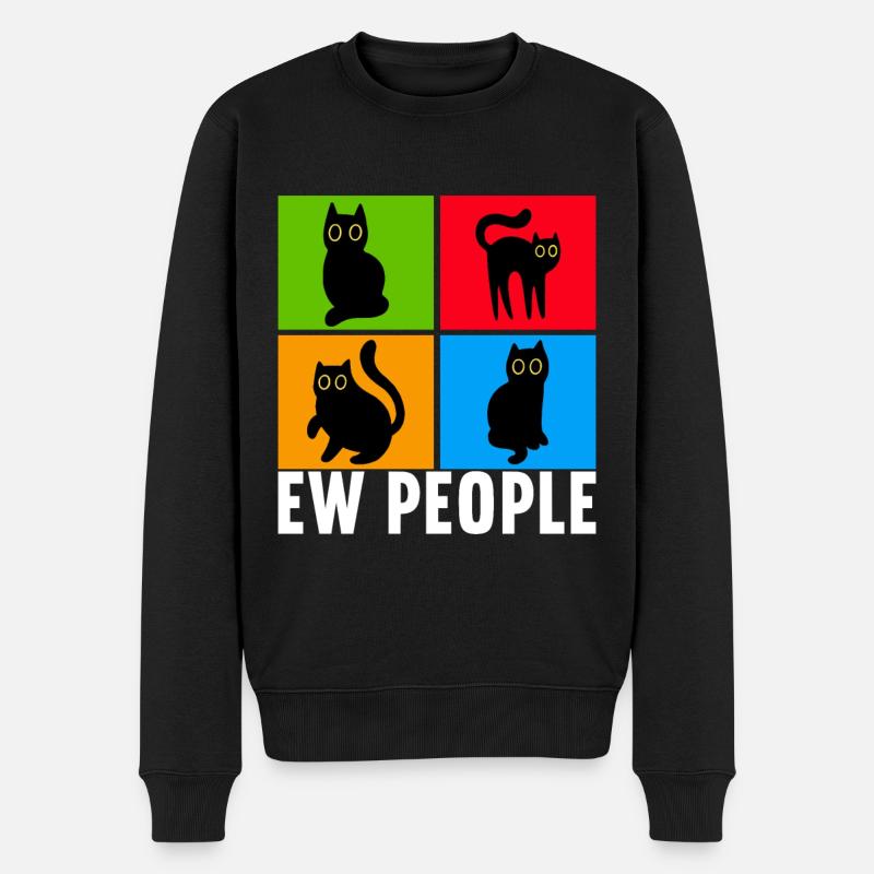 Chats Misanthrope Sarcasme - Pull Premium bio Homme - noir