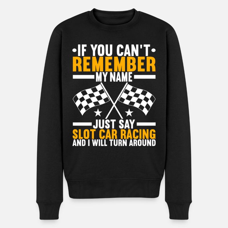 Slotcar Slotracing - Männer Premium Bio Pullover - Schwarz