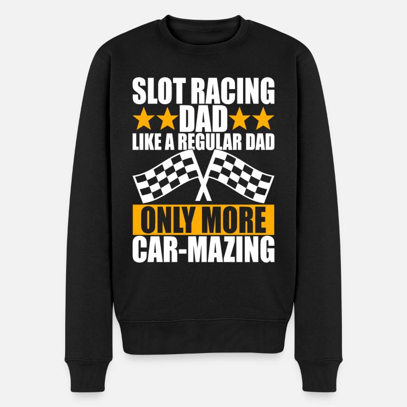 Slotcar Slotracing - Männer Premium Bio Pullover - Schwarz