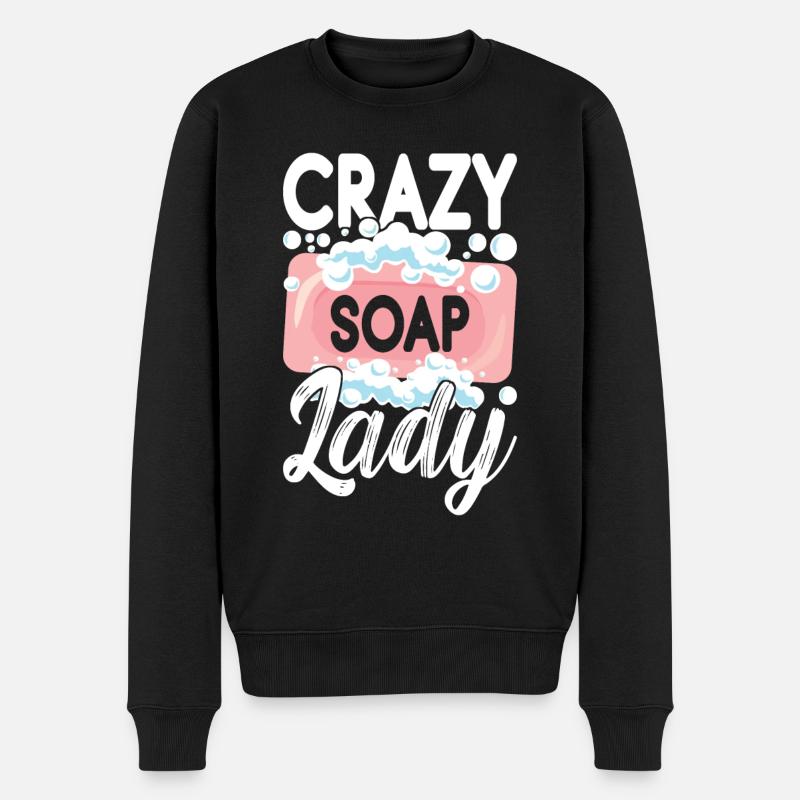 Soap maker soap making - Men's Premium Organic Jumper - black
