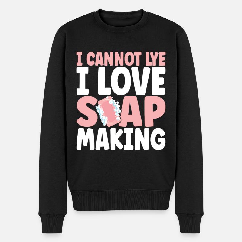 Soap maker soap making - Men's Premium Organic Jumper - black