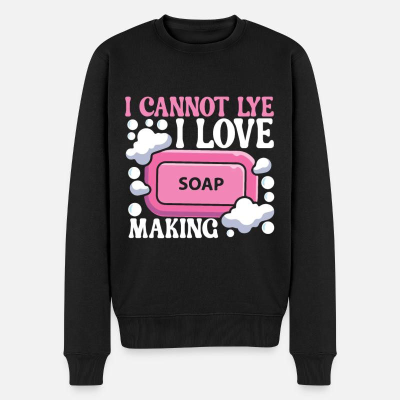 Soap maker soap making - Men's Premium Organic Jumper - black