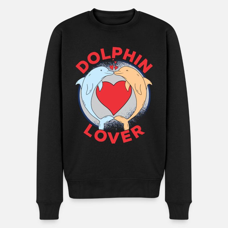 Amoureux des dauphins Dauphins Dauphins Dauphins - Pull Premium bio Homme - noir