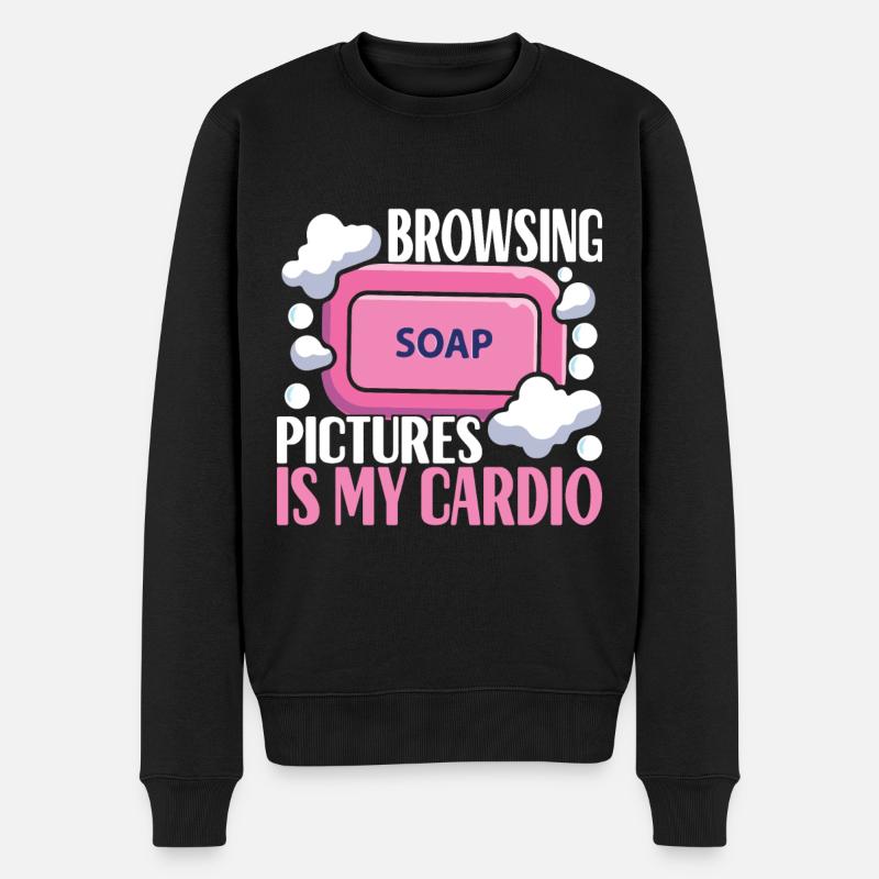 Soap maker soap making - Men's Premium Organic Jumper - black
