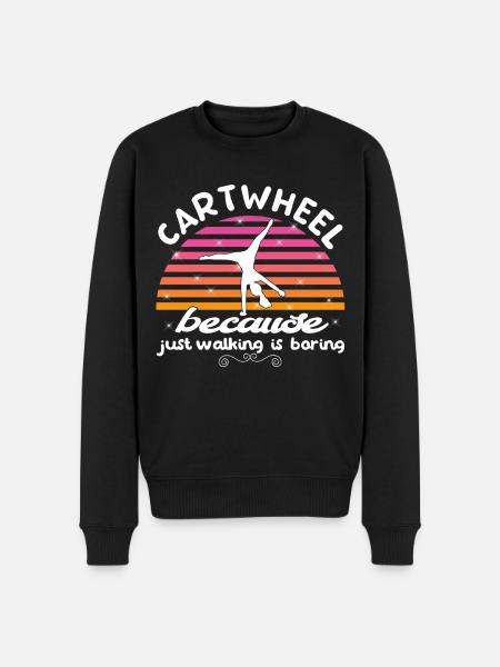 Cool gymnastics acrobatic cart wheel - Men's Premium Organic Jumper - black