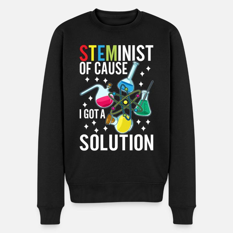 Steminist Women In Science - Männer Premium Bio Pullover - Schwarz