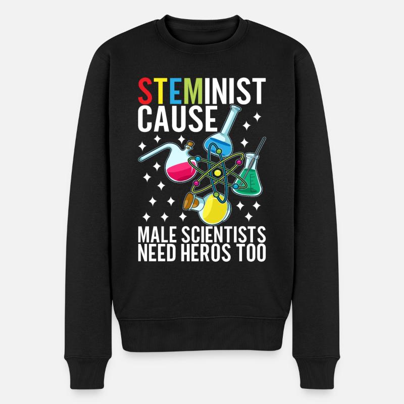 Steminist Women In Science - Männer Premium Bio Pullover - Schwarz