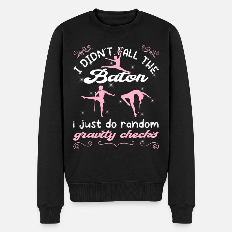 Gymnastique Danse Baton Tourbillonnant Gymnastique - Pull Premium bio Homme - noir