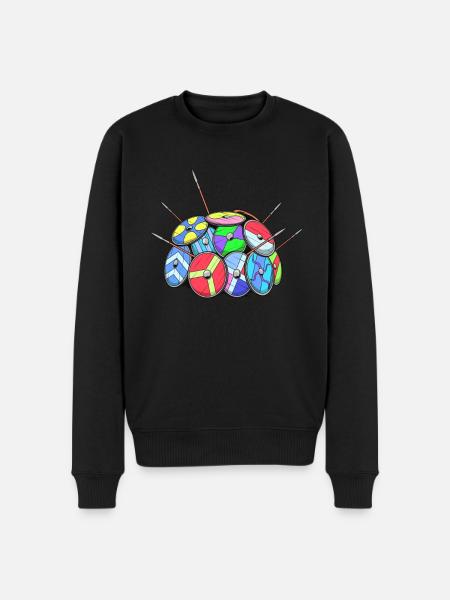 Viking Shield Wall - Men's Premium Organic Jumper - black