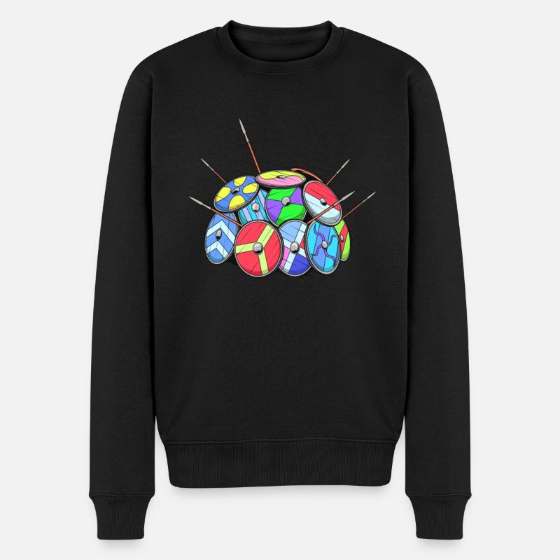 Viking Shield Wall - Men's Premium Organic Jumper - black