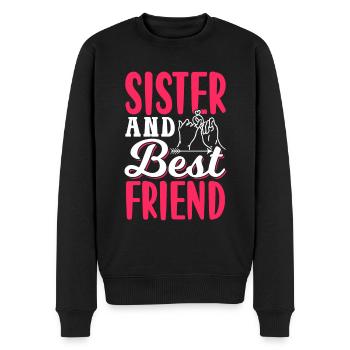 Schwester Und Bester Freund Team Schwestern - Männer Premium Bio Pullover - Schwarz - Vorne - Nico (187cm)