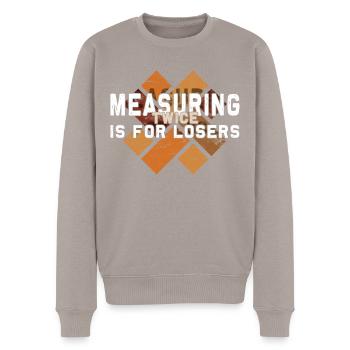 Flooring carpet installers - Men's Premium Organic Jumper - taupe - Front - Nico (187cm)