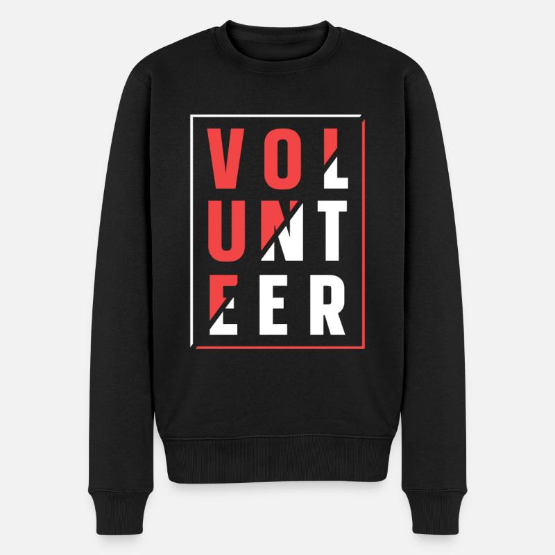 Volontariat volontaire - Pull Premium bio Homme - noir