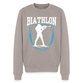 Biathlon Biathlete Biathlons Biathlete Sport - Men's Premium Organic Jumper - taupe - Front - Nico (187cm)