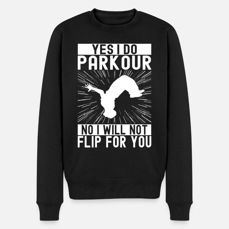 Parkour Freerunning - Pull Premium bio Homme - noir