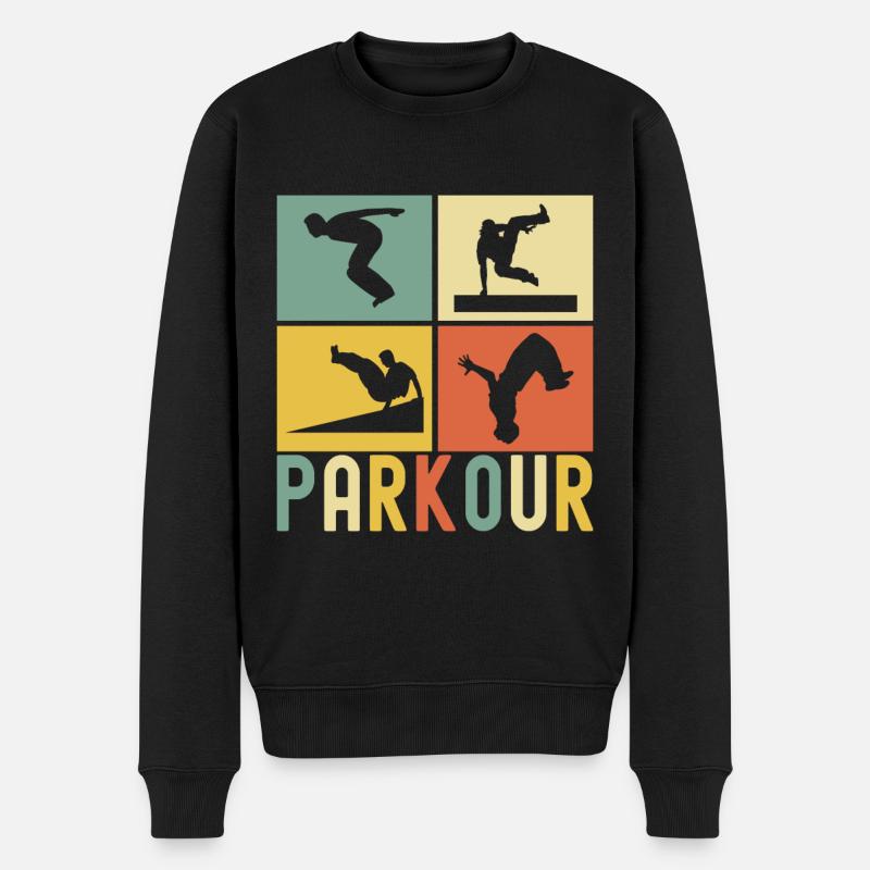 Parkour Freerunning - Männer Premium Bio Pullover - Schwarz