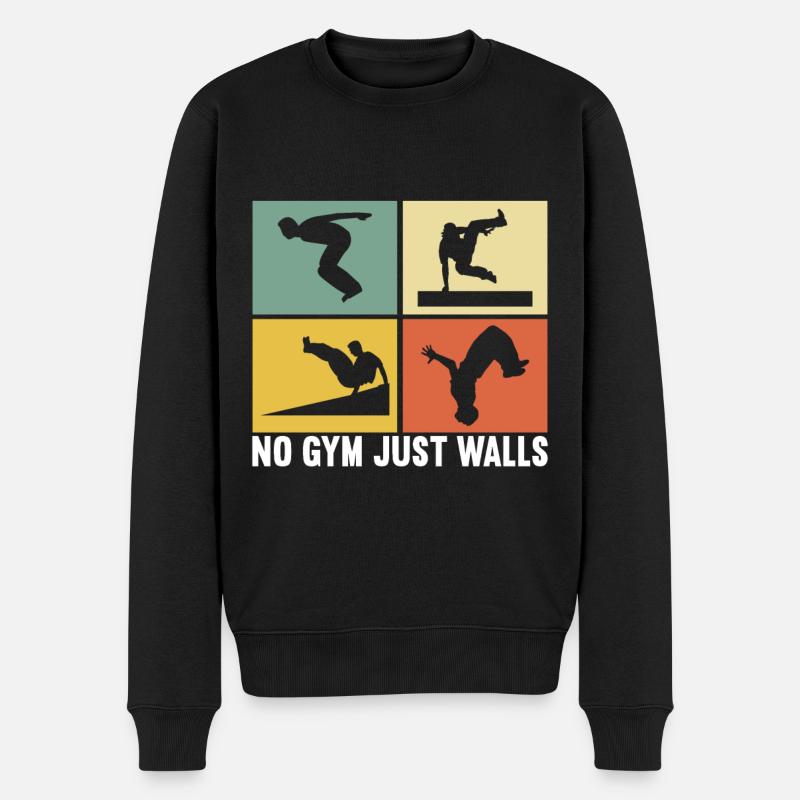Parkour Freerunning - Pull Premium bio Homme - noir