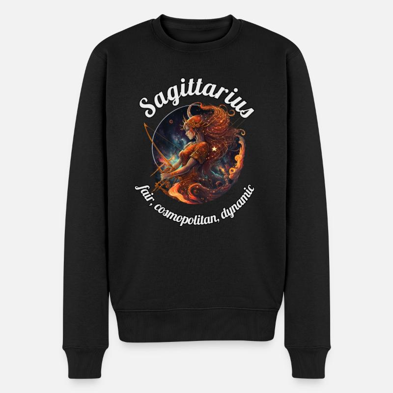 Sagittarius Sternzeichen Schütze Astronomie - Männer Premium Bio Pullover - Schwarz