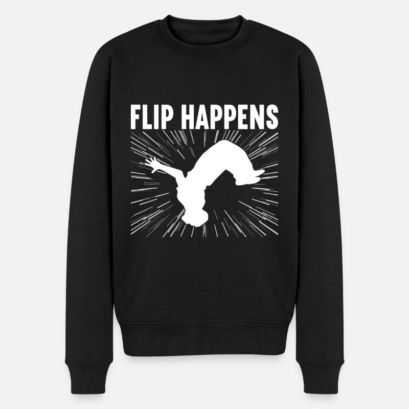 Parkour Freerunning - Männer Premium Bio Pullover - Schwarz