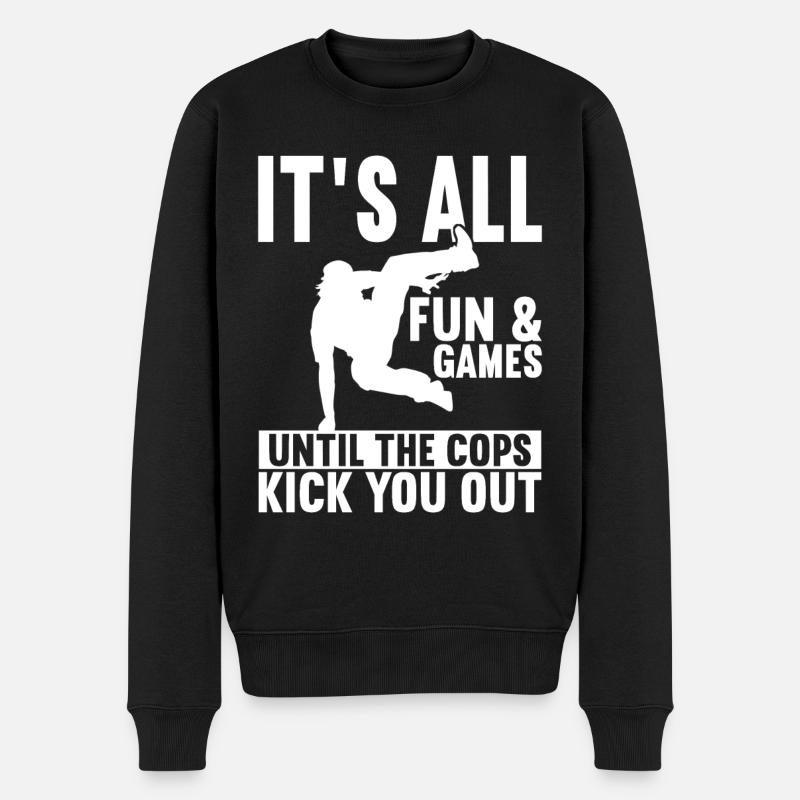 Parkour Freerunning - Pull Premium bio Homme - noir