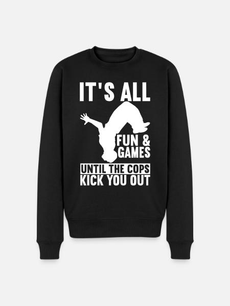 Parkour Freerunning - Men's Premium Organic Jumper - black