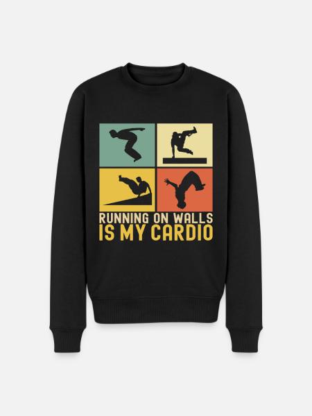 Parkour Freerunning - Men's Premium Organic Jumper - black
