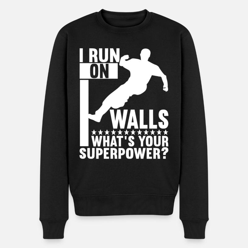 Parkour Freerunning - Pull Premium bio Homme - noir