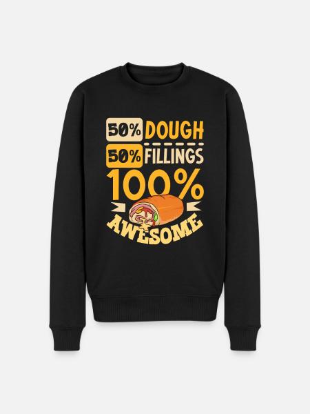 100 Prozent lecker - Stromboli - Männer Premium Bio Pullover - Schwarz