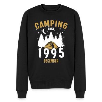 Anniversaire: Camping depuis décembre 1995 Camping - Pull Premium bio Homme - noir - Devant - Nico (187cm)