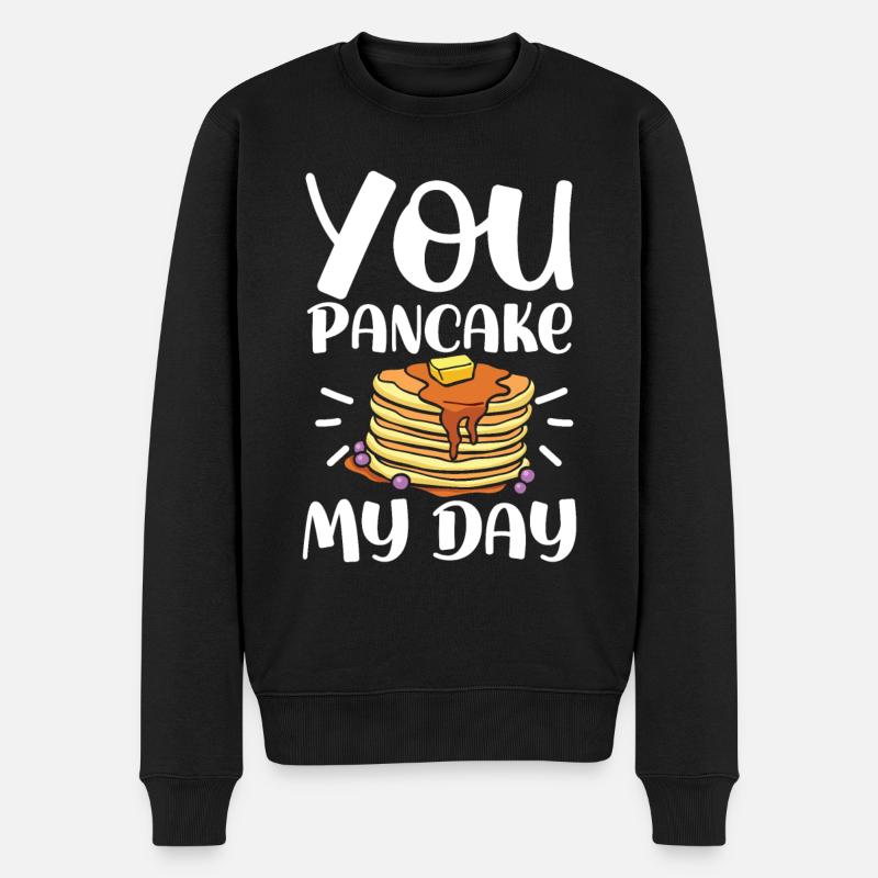 You Pancake My Day - Männer Premium Bio Pullover - Schwarz