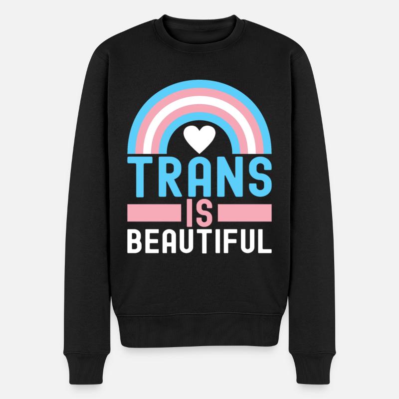 Transgender Trans LGBTQ - Männer Premium Bio Pullover - Schwarz