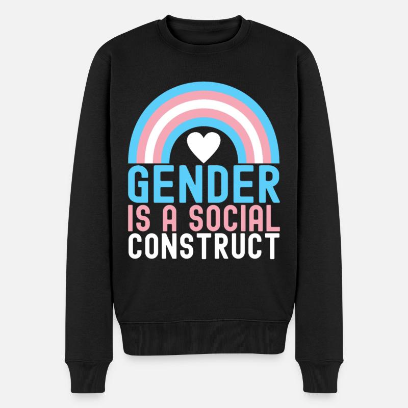 Transgender Trans LGBTQ - Männer Premium Bio Pullover - Schwarz