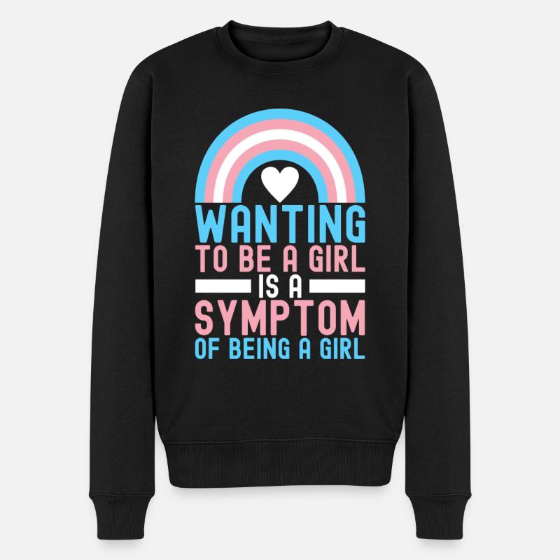 Transgenre Trans LGBTQ - Pull Premium bio Homme - noir