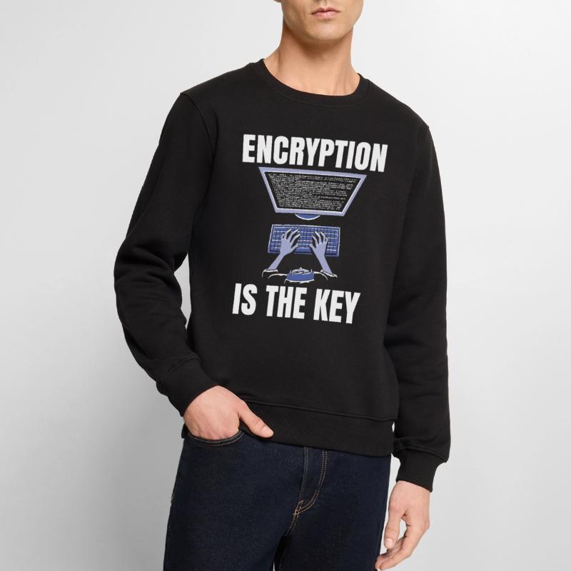 Encryption is the key to coder coding Men's Premium Organic Jumper