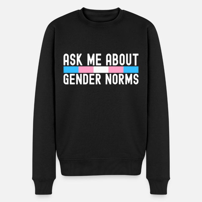 Transgender Trans LGBTQ - Männer Premium Bio Pullover - Schwarz