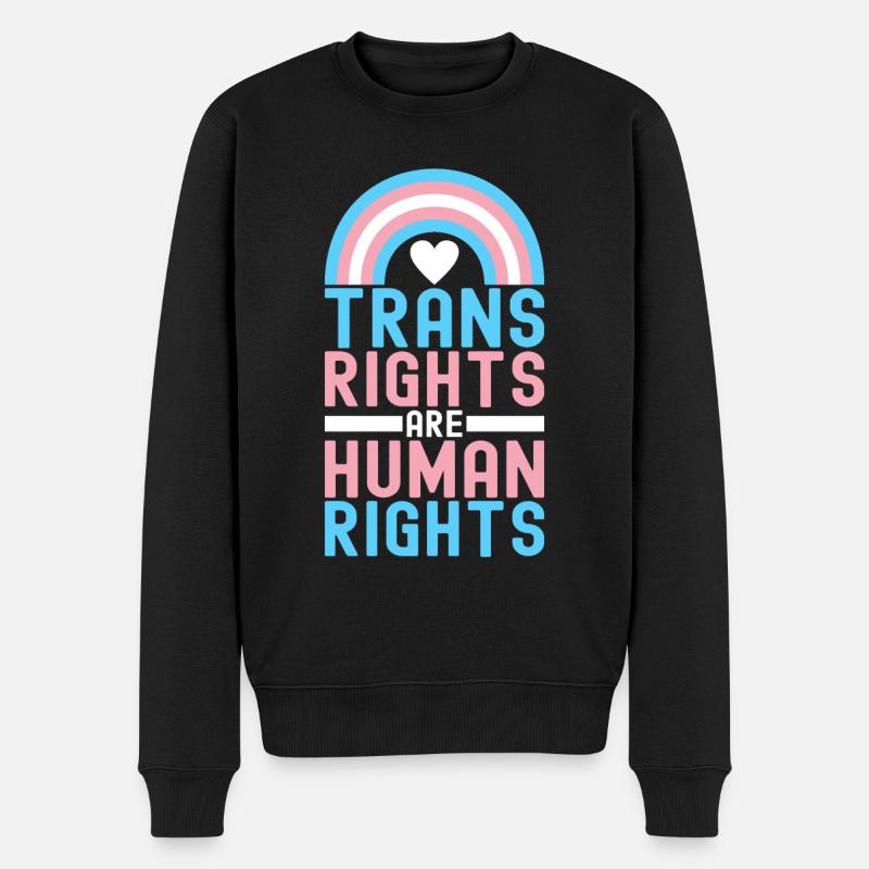 Transgenre Trans LGBTQ - Pull Premium bio Homme - noir