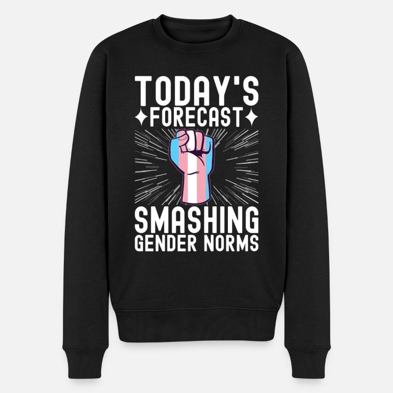Transgenre Trans LGBTQ - Pull Premium bio Homme - noir
