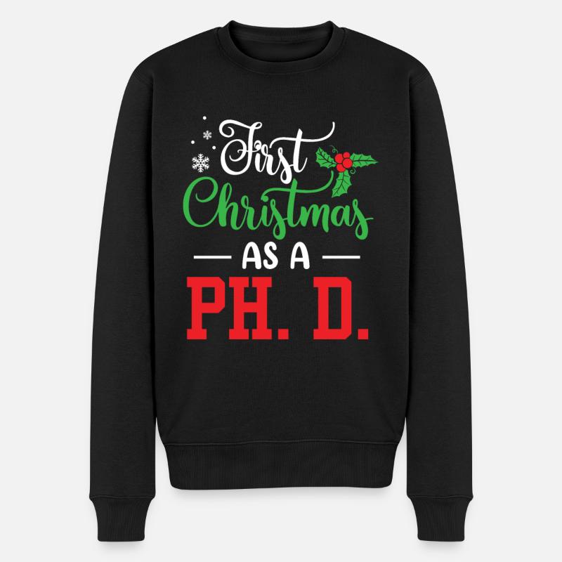 Erste Weihnachten Als Doktorand Dr Doktor Familie - Männer Premium Bio Pullover - Schwarz