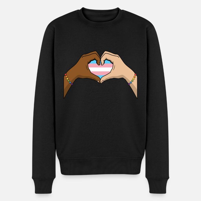 Transgender Trans LGBTQ - Männer Premium Bio Pullover - Schwarz