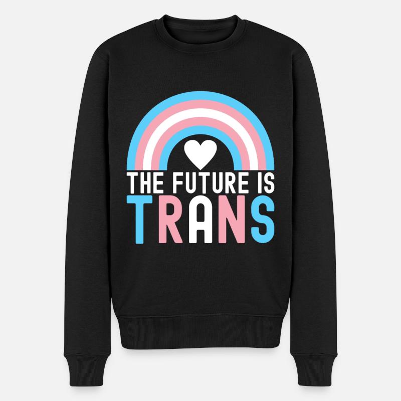 Transgender Trans LGBTQ - Männer Premium Bio Pullover - Schwarz