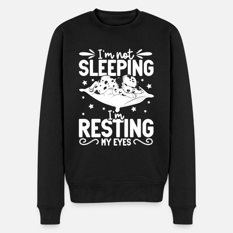 I don't sleep - Dalmatians - Men's Premium Organic Jumper - black